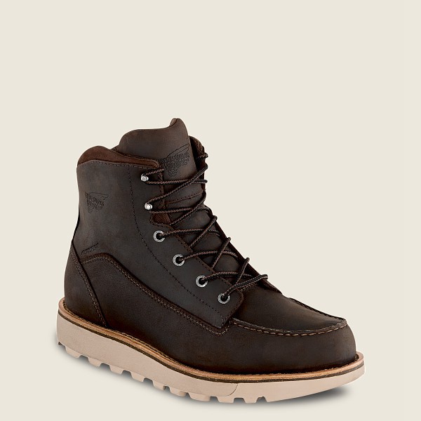 Red Wing Work Boots Traction Tred Lite - 6-Inch Waterproof Soft Toe - Mørke Brune - Herre 8072-PBVYW